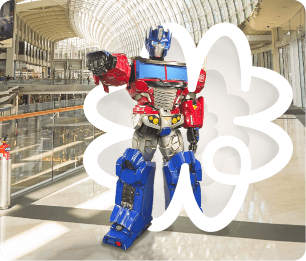 Optimus Prime mascot costume at Singapore mall